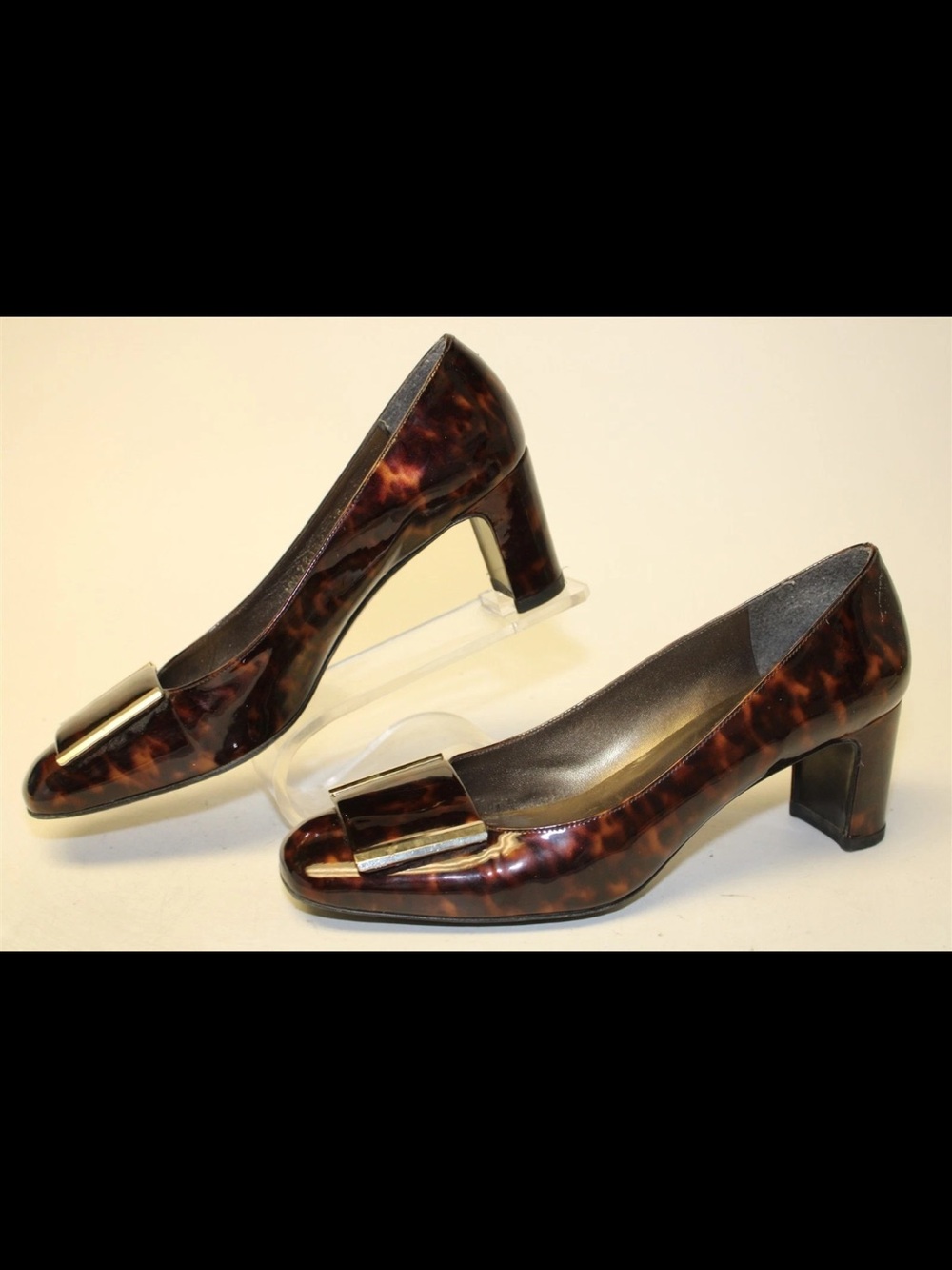 Stuart Weitzman Tortoise Shell Heels Size 8 Made in Spain